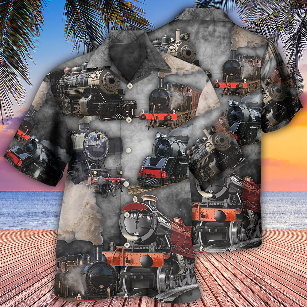 Mystical Train Land Hawaiian Shirt Artwork View For Coastal Escapes And Resort Style