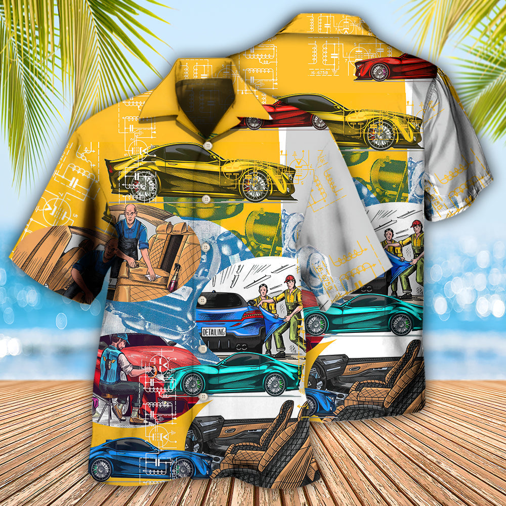Car Auto Detailing Garage Center Hawaiian Shirt For Warm Weather Adventures And Everyday Comfort