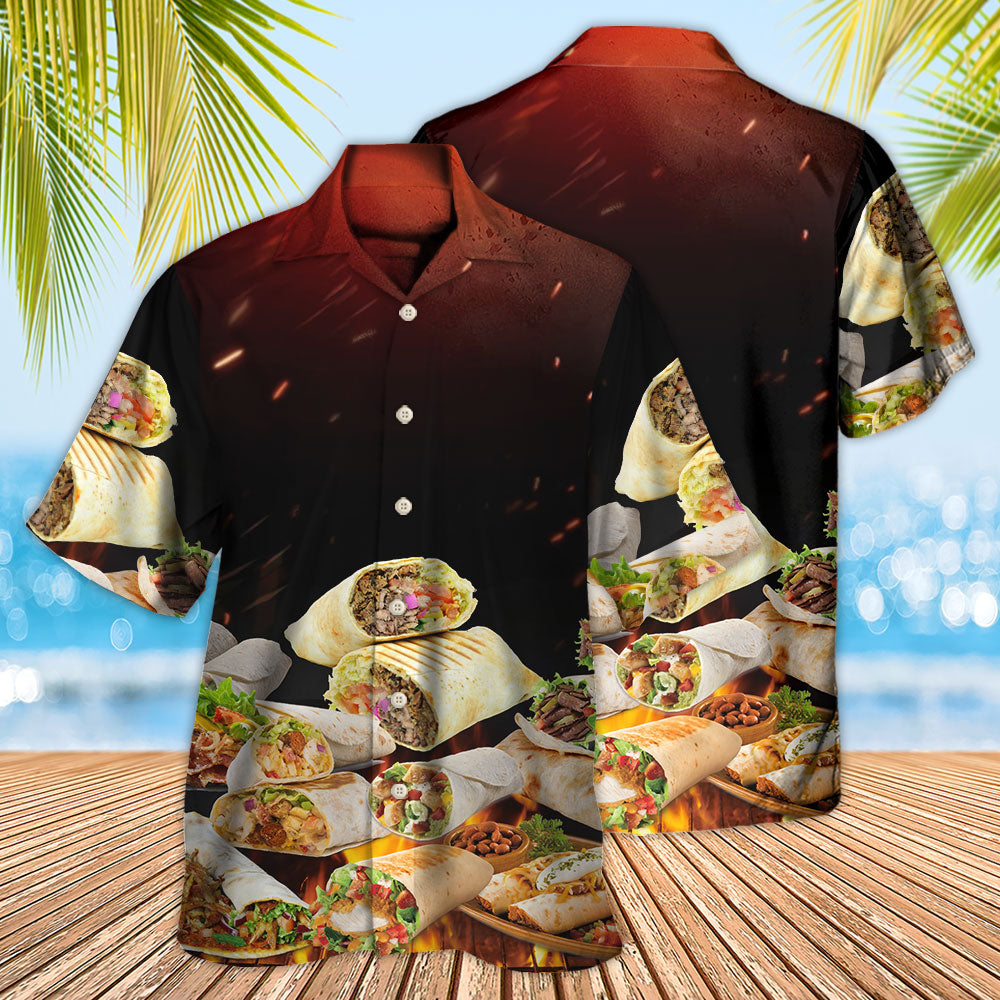 Food Burritos Fast Delicious Hawaiian Shirt For Coastal Adventures And Warm Weather Wear