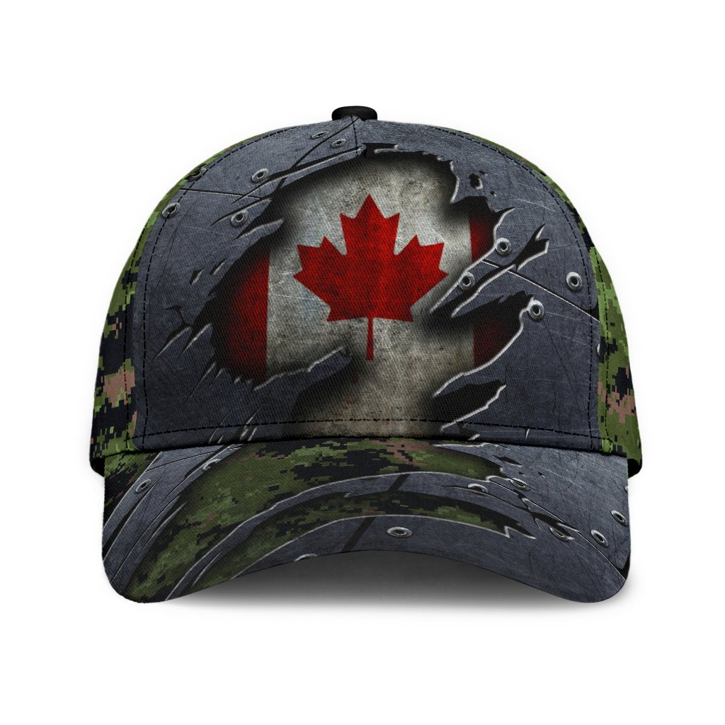 Canadian Military Veteran All Over Print Classic Cap For Nature Lovers Travel And Casual Daily Styling