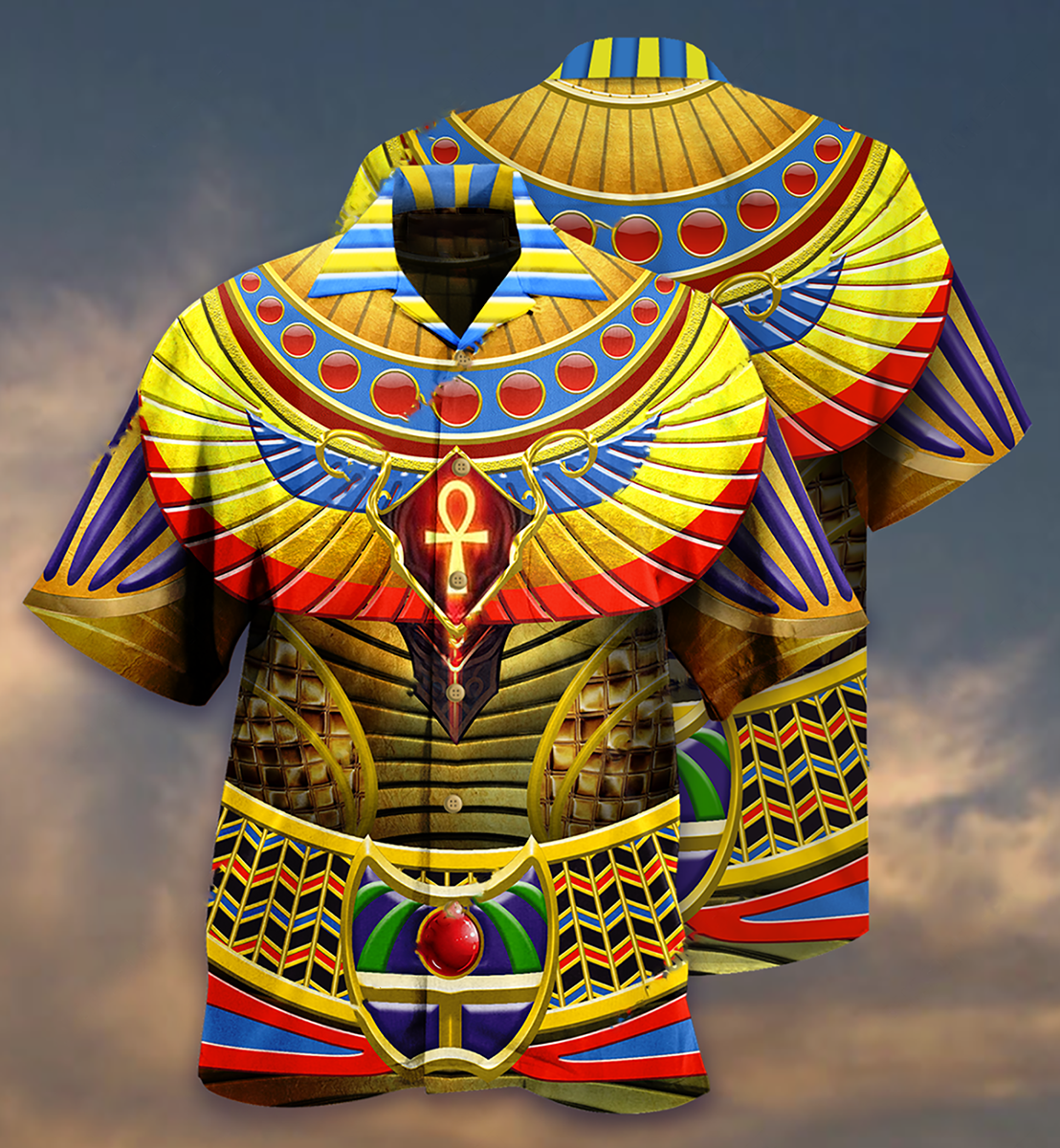Ancient Egypt Hawaiian Shirt Pattern View For Lightweight Everyday Style