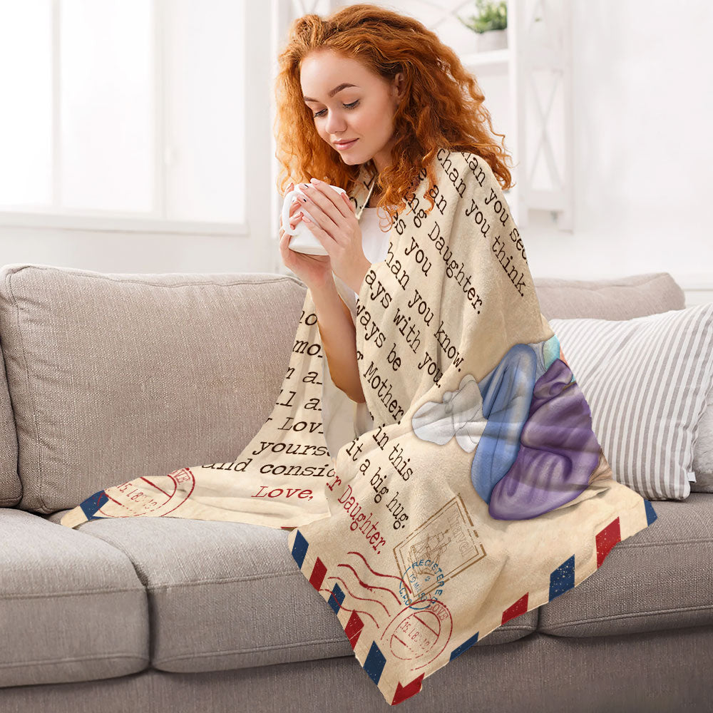 Mom Dear Mom Love Letter Flannel Blanket For Cozy Bedroom Sofa Decor