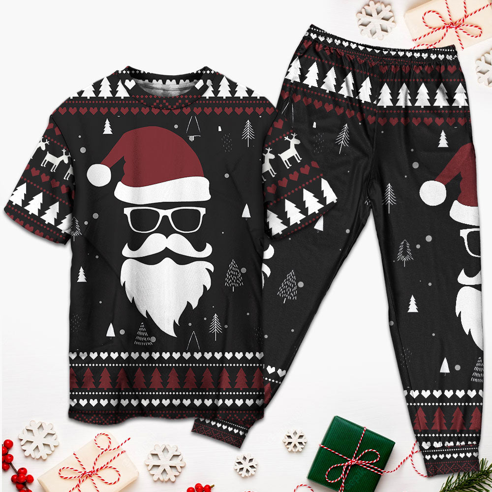 Rooftop Santa Gift Delivery Short Sleeve Pajamas Set For Holiday Travel And Comfortable Home Wear