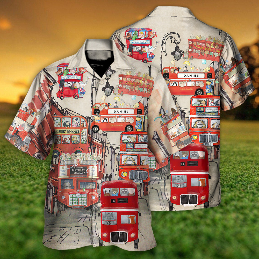 Bus Driver Red Party Hawaiian Shirt Artwork View For Island Holidays