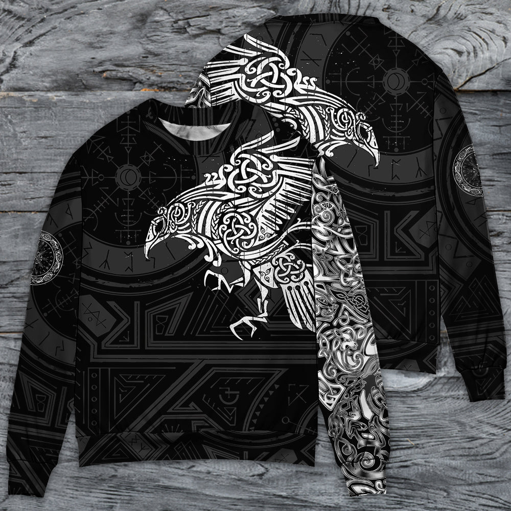Viking Raven Valhalla Myth Sweater For Outdoor Gatherings Weekend Trips And Bold Casual Styling