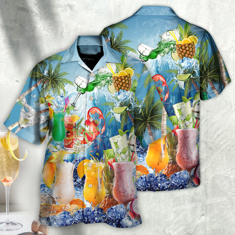 Fruit Cocktail Summer Pieces Fresh Hawaiian Shirt Artwork View For Weekend Travel And Beach Style