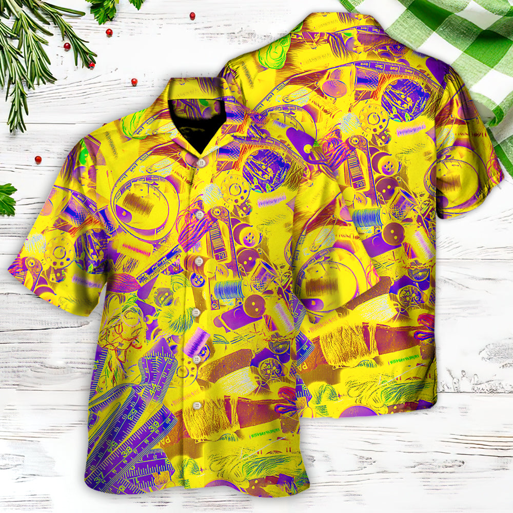 Vintage Retro Embroidery Sewing Tailor Spool Hawaiian Shirt Design View For Weekend Trips