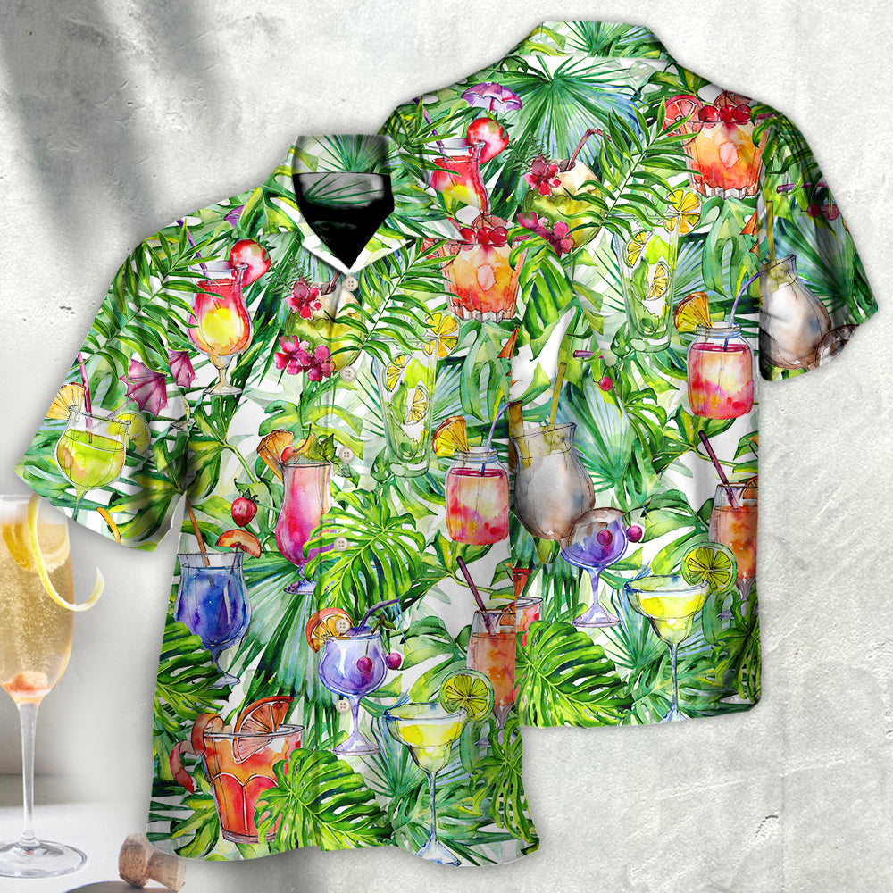 Cocktail Beach Drinks Bar Party Hawaiian Shirt Design Detail For Sunny Adventures And Casual Wear