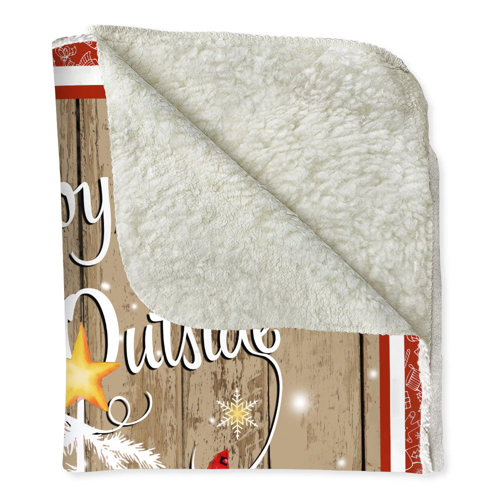 Cardinal Snowman Christmas Flannel Blanket For Cozy Bedroom Sofa Decor