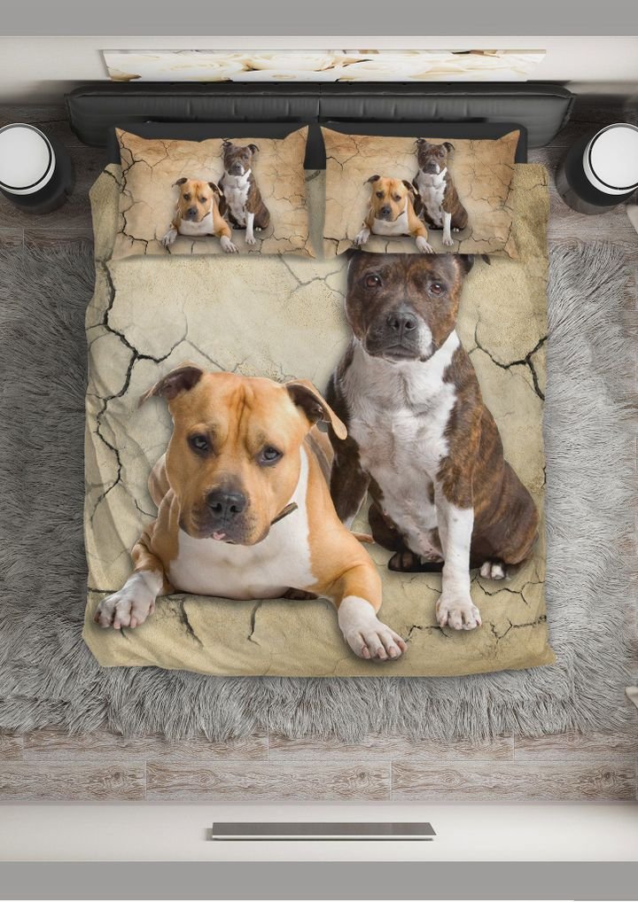 Staffordshire Dog Goodnight Classic Bedding Cover For Pet Lover Bedroom Decor