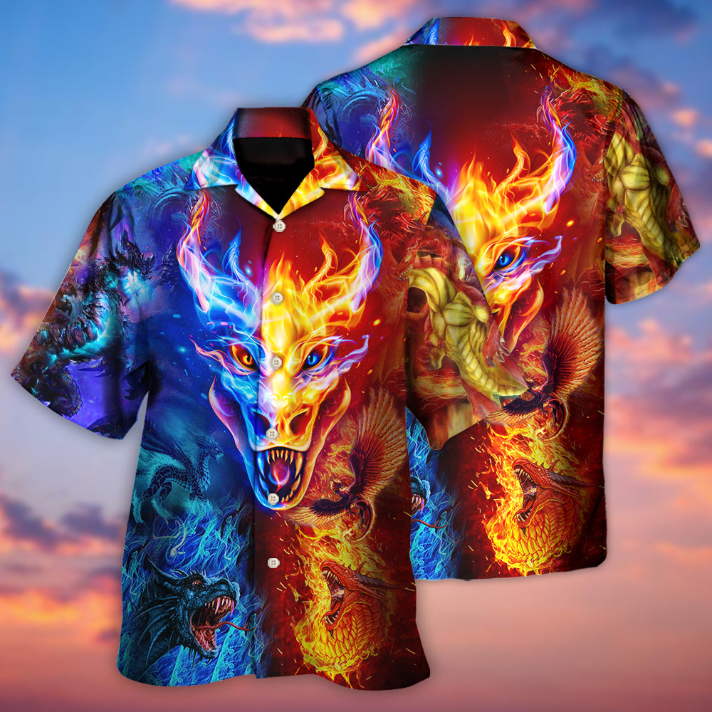 Dragon Artistic Hawaiian Shirt For Island Getaway, Summer Gathering, And Coastal Style