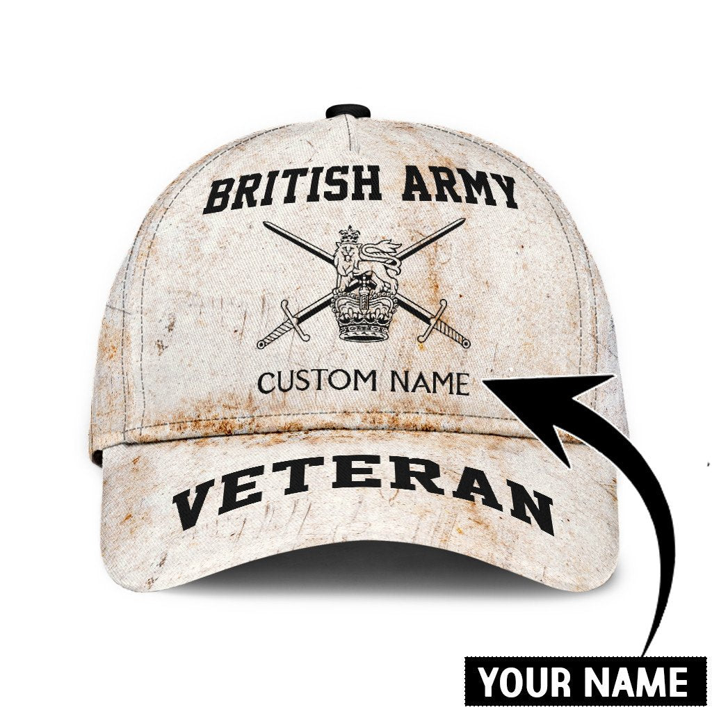 Personalized British Military Veteran Classic Cap For Travel Holidays Parties And Relaxed Casual Styling