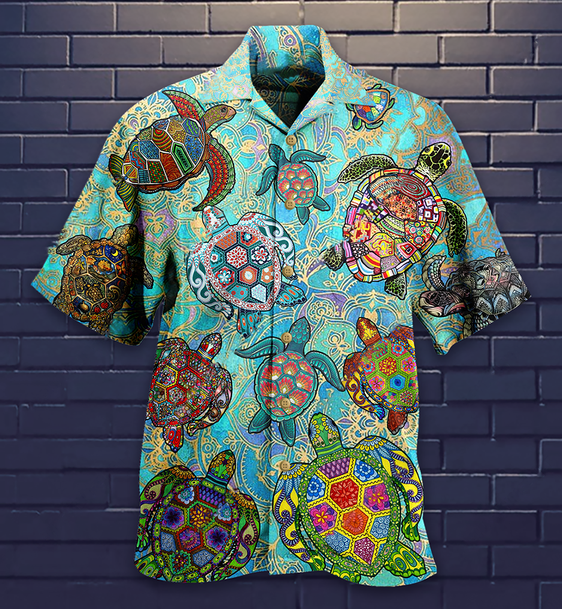 Turtle Swimming Ocean Hawaiian Shirt For Poolside Relaxation And Sunny Getaways
