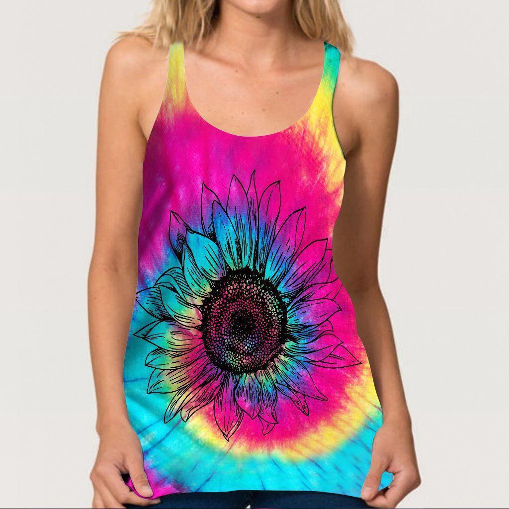 Hippie Soul Color Peaceful Hollow Tank Top For Yoga Lovers And Everyday Comfort