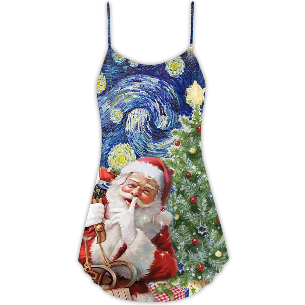 Christmas Shhh Secret Gift – Women's Summer Sleeveless V-Neck Camisole Dress