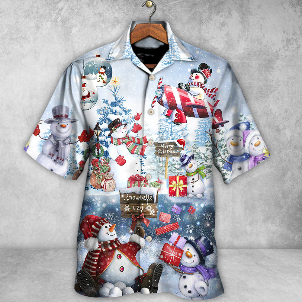 Snowman Love Never Melts Hawaiian Shirt For Holiday Gatherings Beach Travel And Relaxed Summer Style