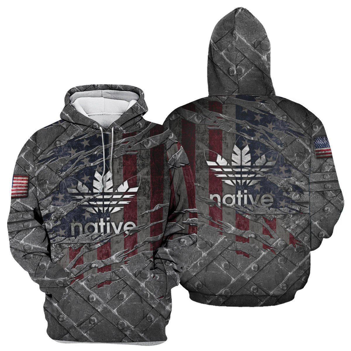 Native Inspired Iron Sign Hoodie For Cultural Gatherings Casual Layering And Relaxed Wear