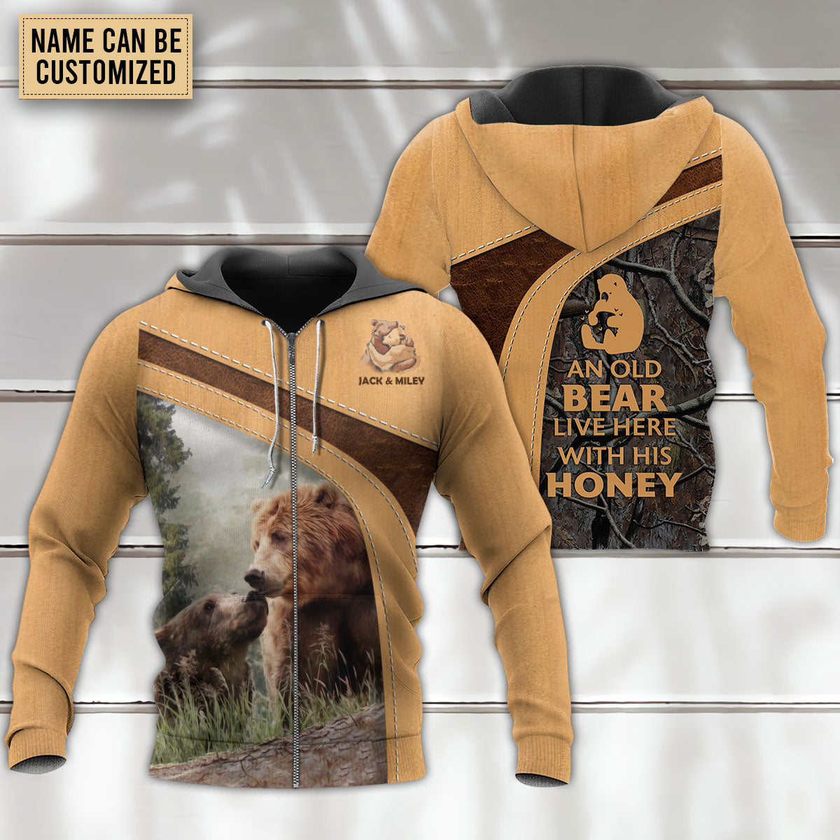 Old Bear Honey Personalized Hoodie For Pet Lovers Casual Style Holidays And Thoughtful Gifts