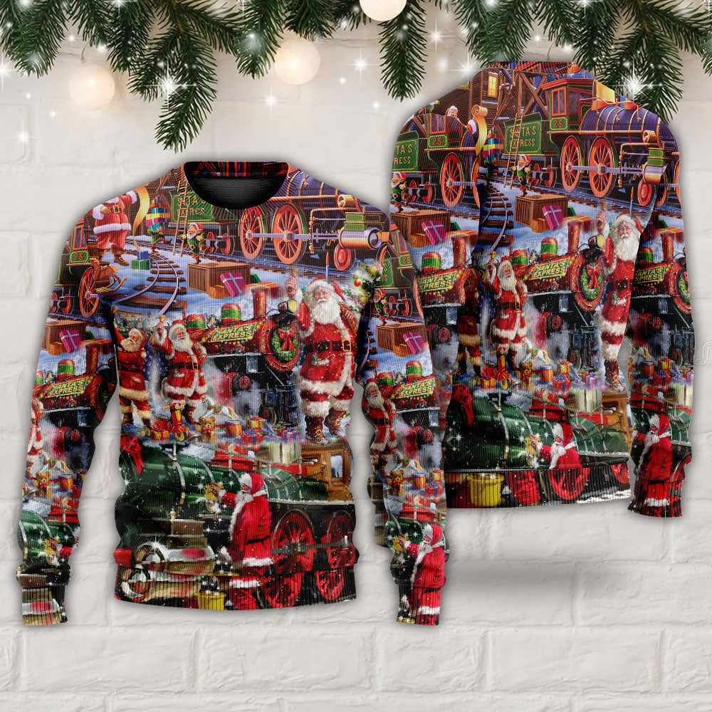 Santa Snow Village Spirit Of Giving Sweater For Festive Parties Family Photos And Comfortable Seasonal Wear