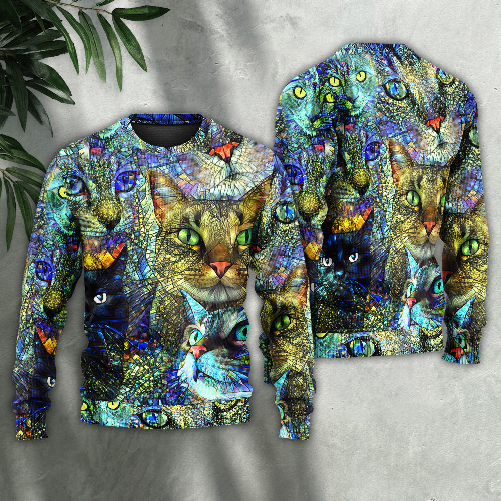 Colorful Cat Sweater For Animal Inspired Style Events And Comfortable Daily Wear