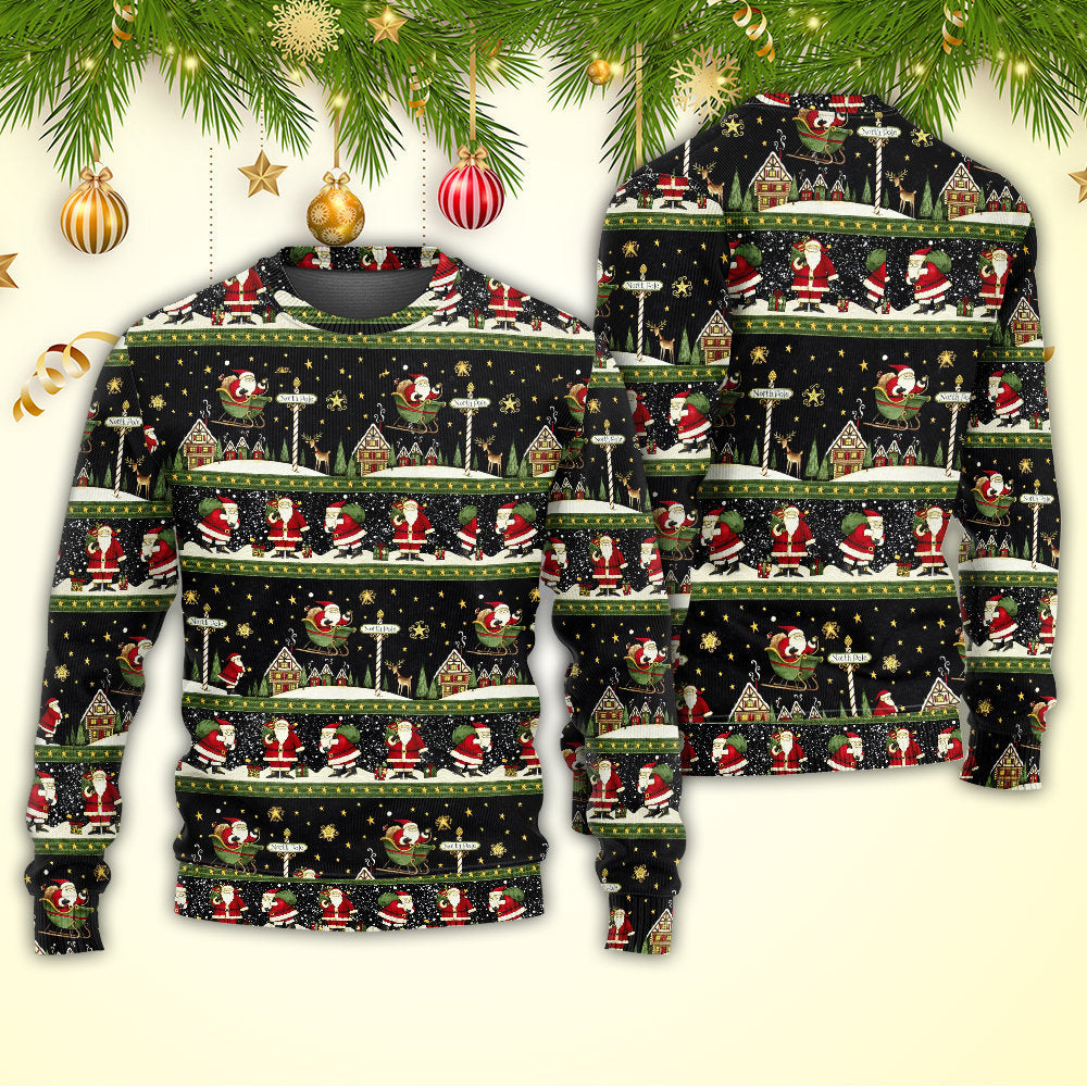 Christmas Santa Claus Big Night Sweater For Festive Family Events Casual Wear And Holiday Gift Giving