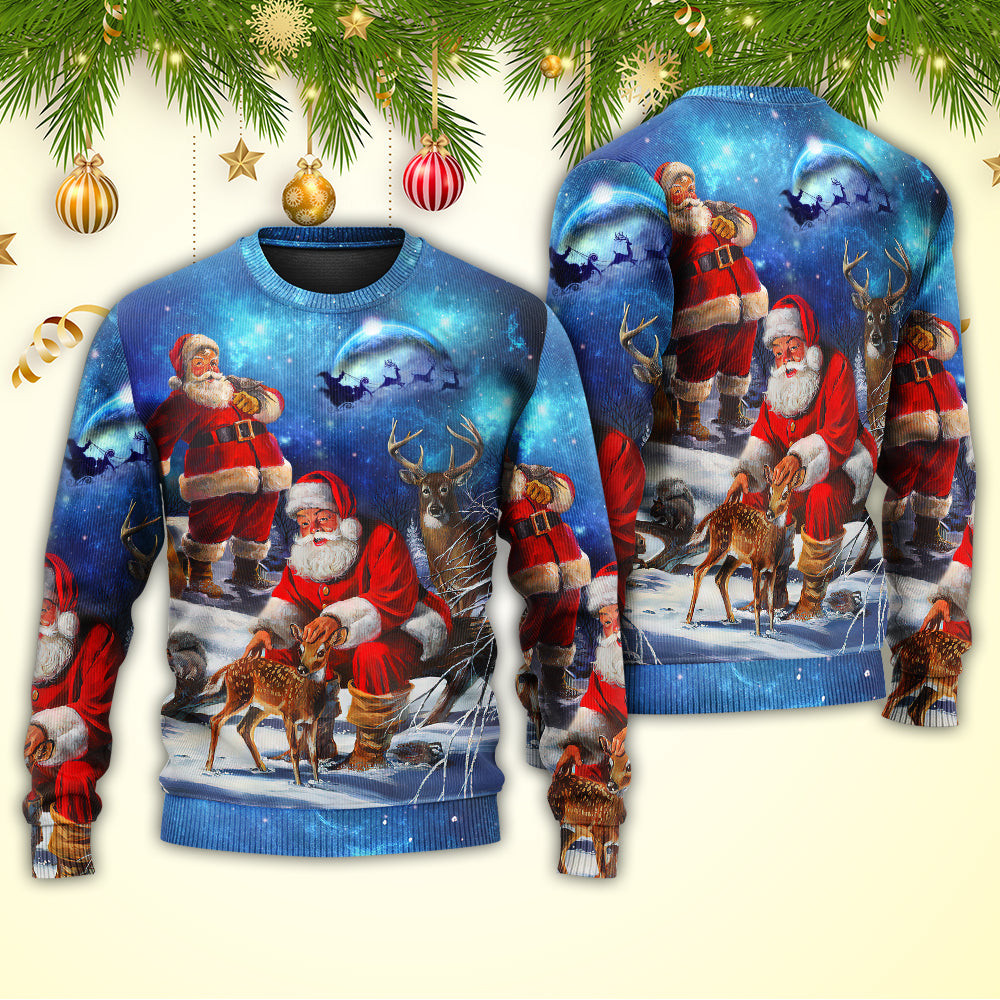 Christmas Santa Xmas Is Coming Night Sweater For Family Gatherings Winter Travel And Everyday Seasonal Comfort