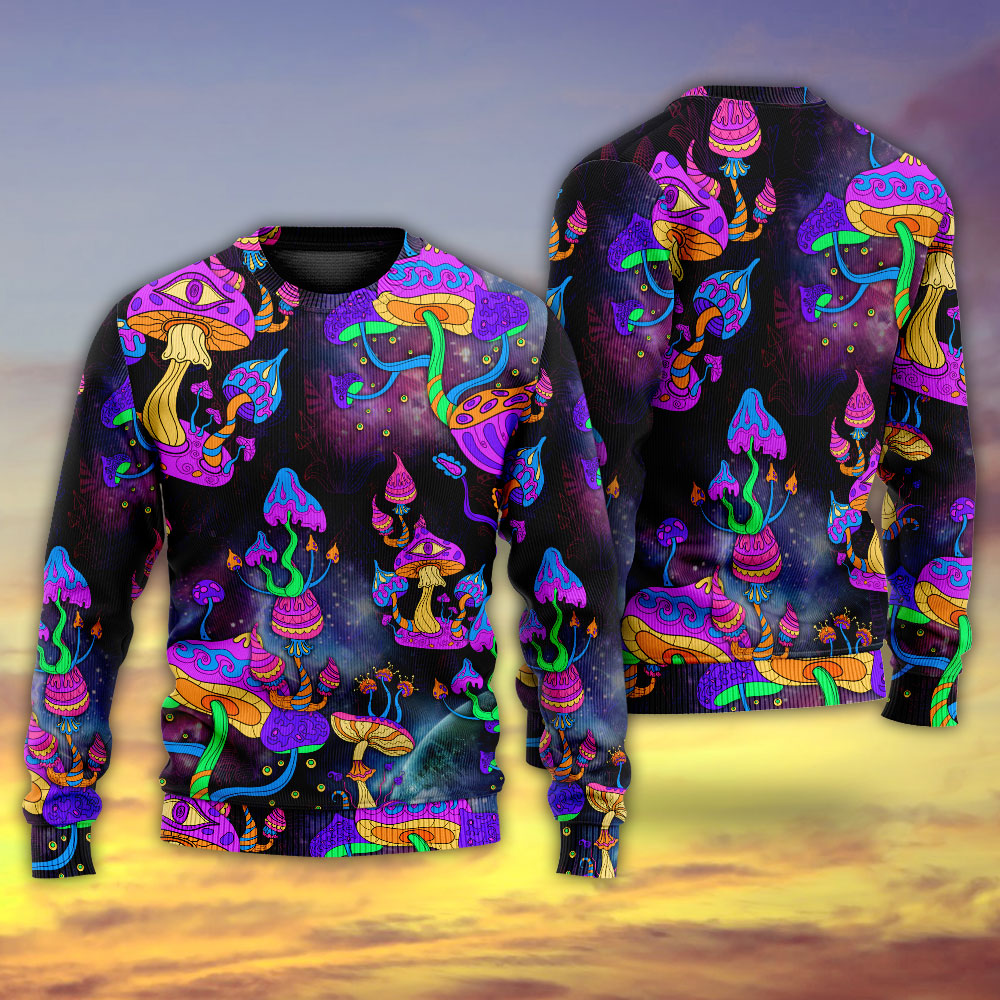 Hippie Mushroom Sweater For Festival Adventures Vacations And Relaxed Daily Styling