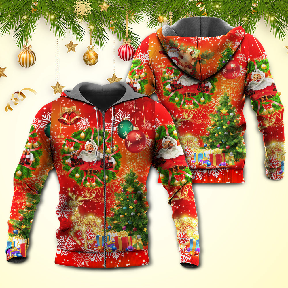 Santa Tree Lights Christmas Reindeer Snowman Family Hoodie For Festive Family Moments Winter Wear And Holiday Gift Ideas