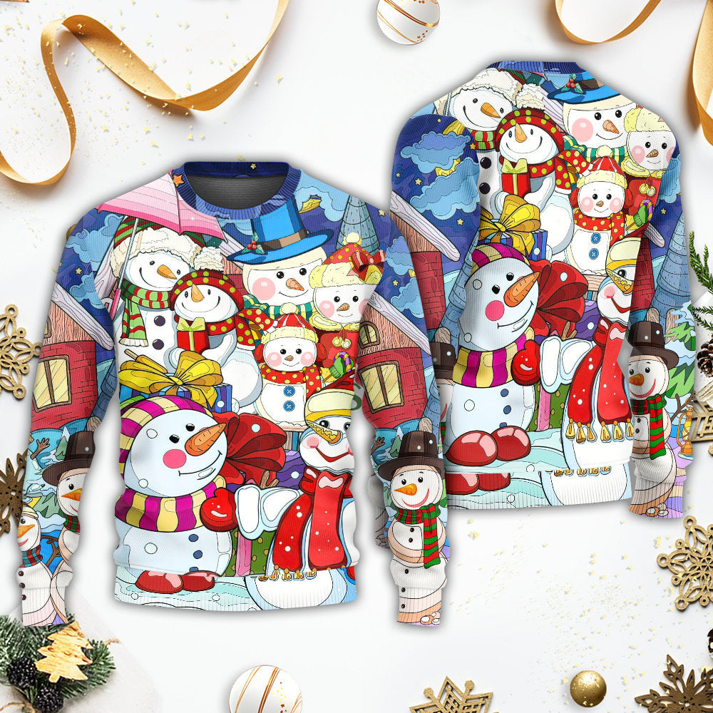 Christmas Snowman Merry Xmas Sweater For Festive Events Weekend Outings And Comfortable Winter Style