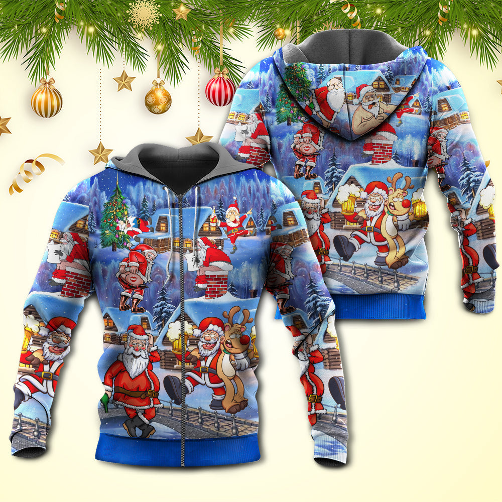 Christmas Santa Beer Joy Hoodie For Holiday Vacations Winter Events And Everyday Comfort