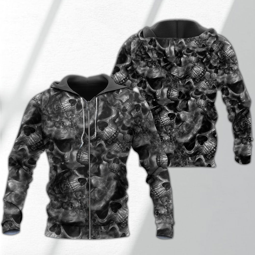 Skull Life Reflection Hoodie For Gothic Inspired Travel Casual Style And Gift Giving