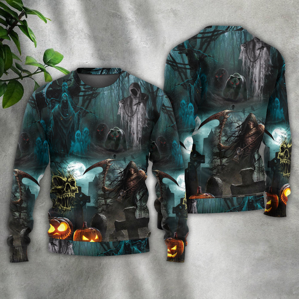 Halloween Ghost Pumpkin Night Sweater For Bold Streetwear Travel And Relaxed Everyday Styling