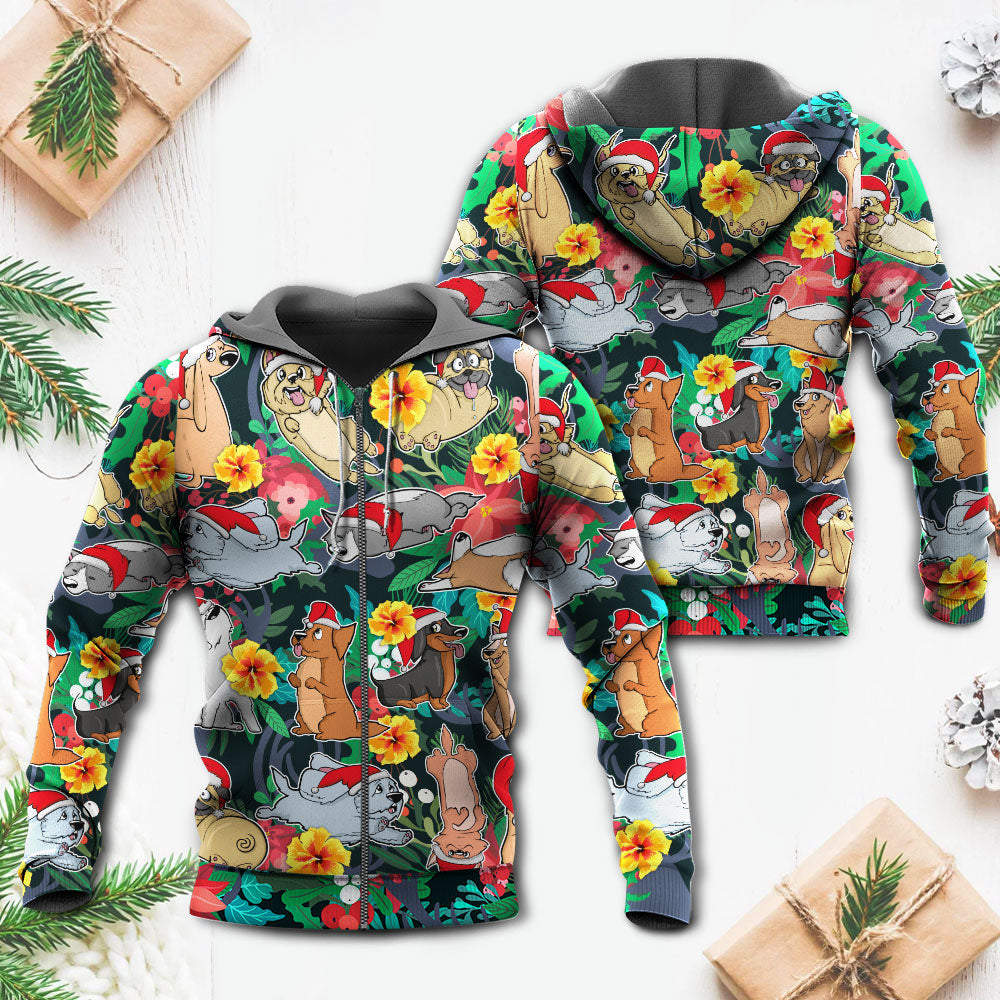 Christmas Dog Santa Hoodie For Winter Adventures Family Gatherings And Festive Everyday Style