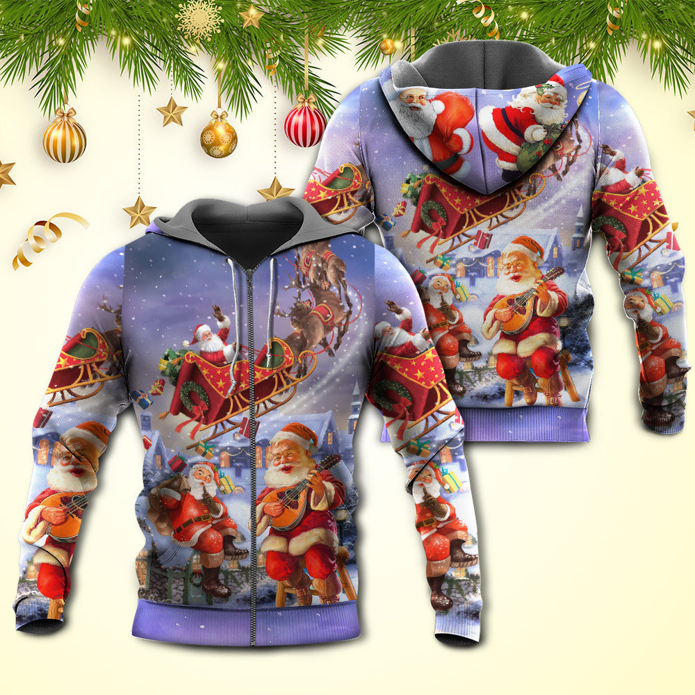 Funny Santa Hoodie For Christmas Gatherings Outdoor Trips And Relaxed Seasonal Style