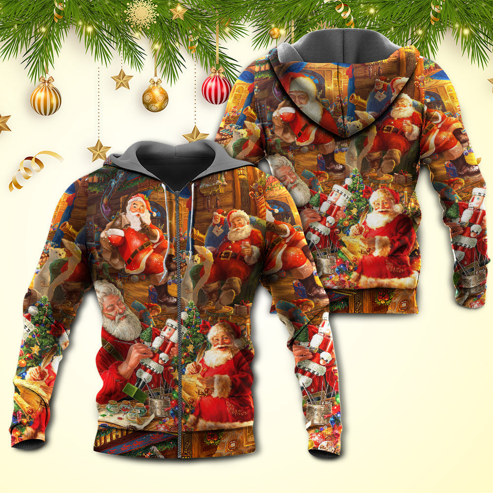 Santa Gift Holiday Hoodie For Festive Streetwear Winter Outings And Christmas Celebrations