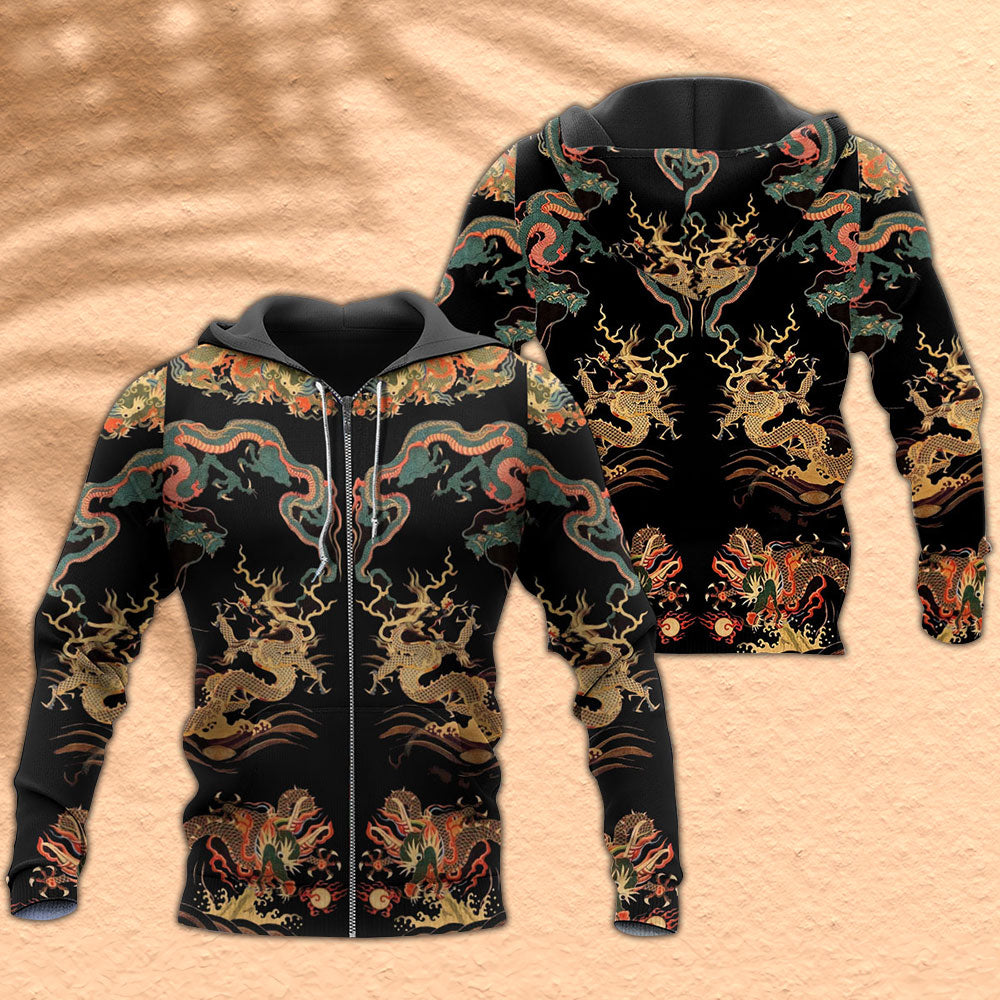 Chinese Royal Dragon Hoodie For Fantasy Lovers Casual Streetwear Travel And Everyday Comfort