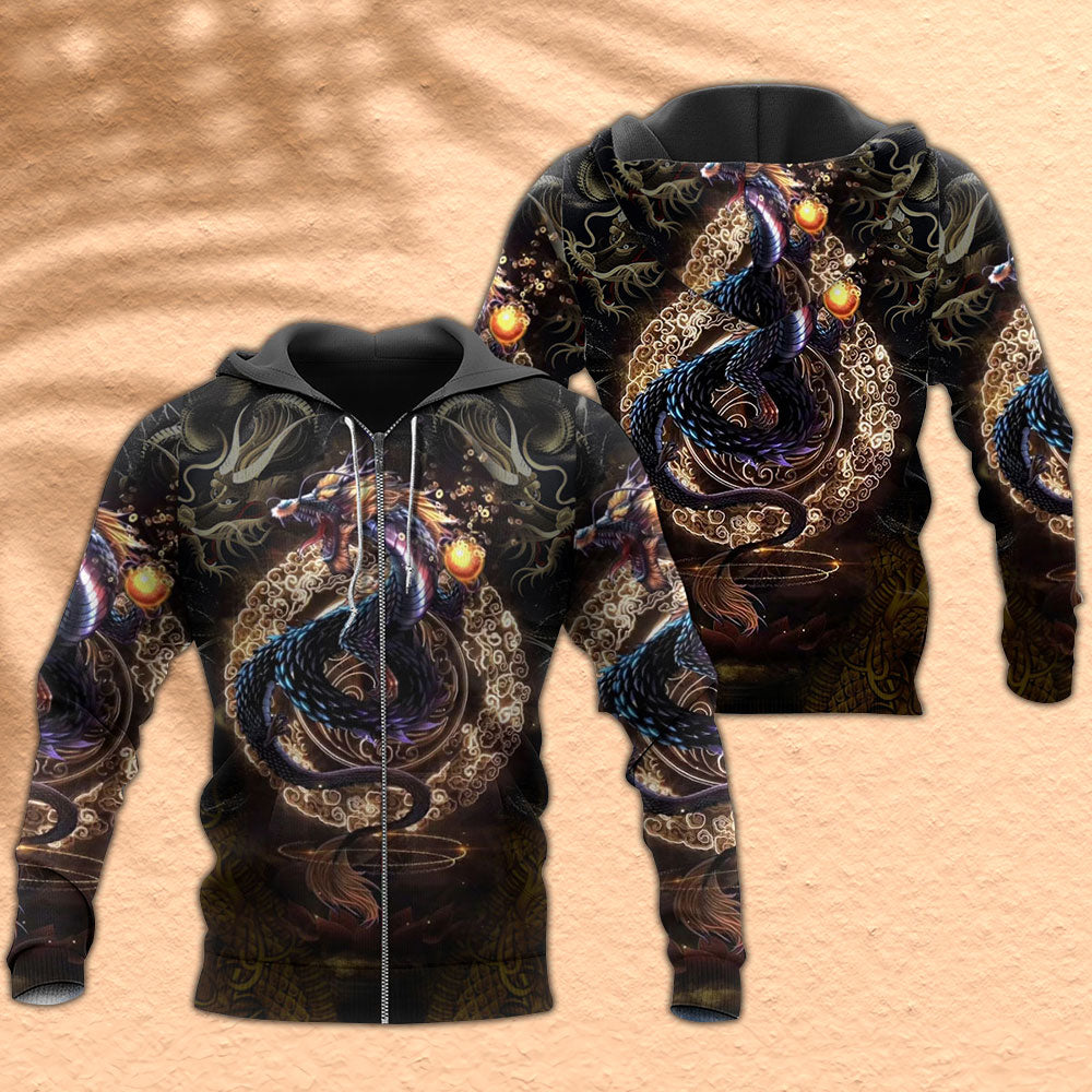 Golden Japanese Dragon Hoodie For Cultural Appreciation Events Casual Wear And Thoughtful Gifting
