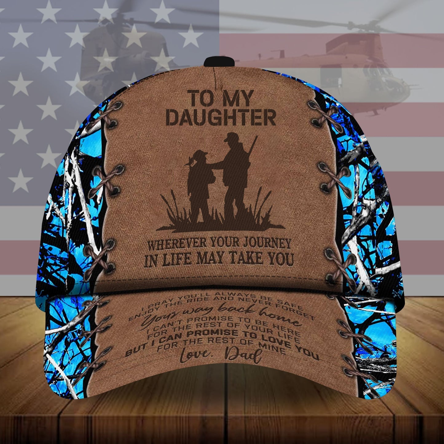To My Daughter Personalized Camo Deer Hunting Gift Classic Cap For Festivals Vacations Outdoor Fun And Daily Comfort