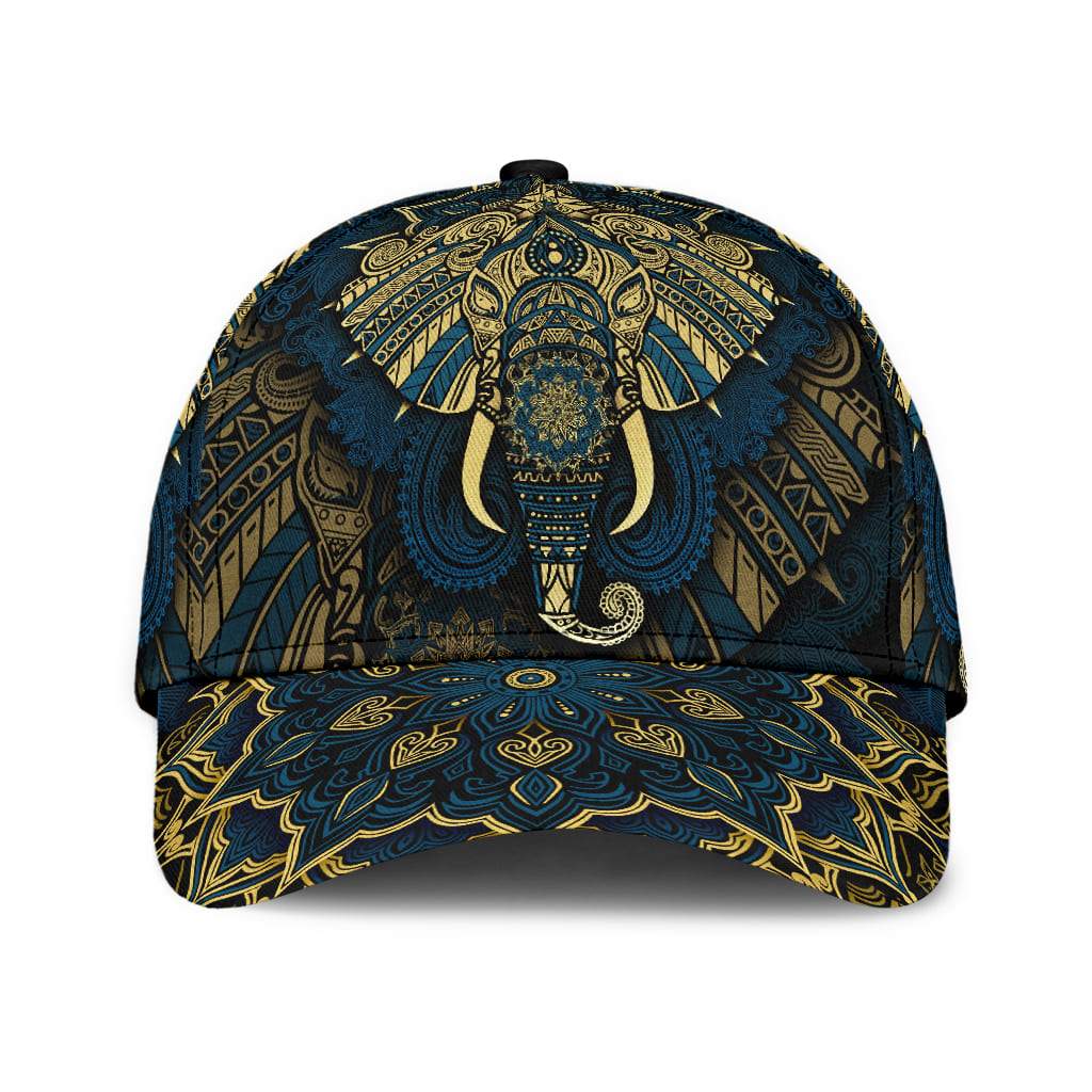 Elephant Royal Mandala Classic Cap For Casual Styling Beach Days And Weekend Adventures