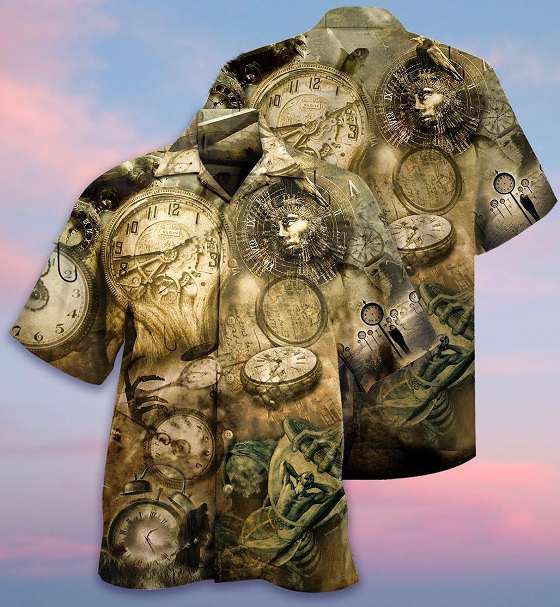 Watch History Hawaiian Shirt Design Detail For Beach Days And Holiday Travel