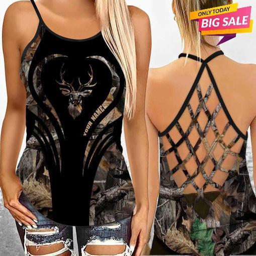Hunting Lover Name Hollow Tank Top For Yoga Workouts And Casual Wear