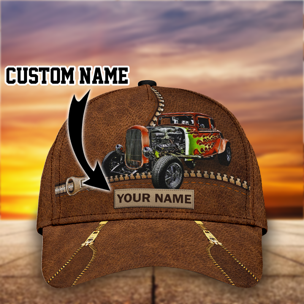 Hot Rod Car All Over Print Classic Cap For Daily Comfort Outdoor Fun And Weekend Vacations