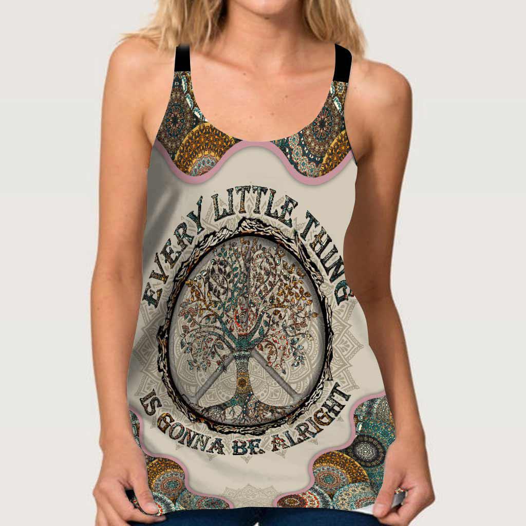Hippie Soul Color Peaceful Hollow Tank Top For Mindful Practice And Daily Style