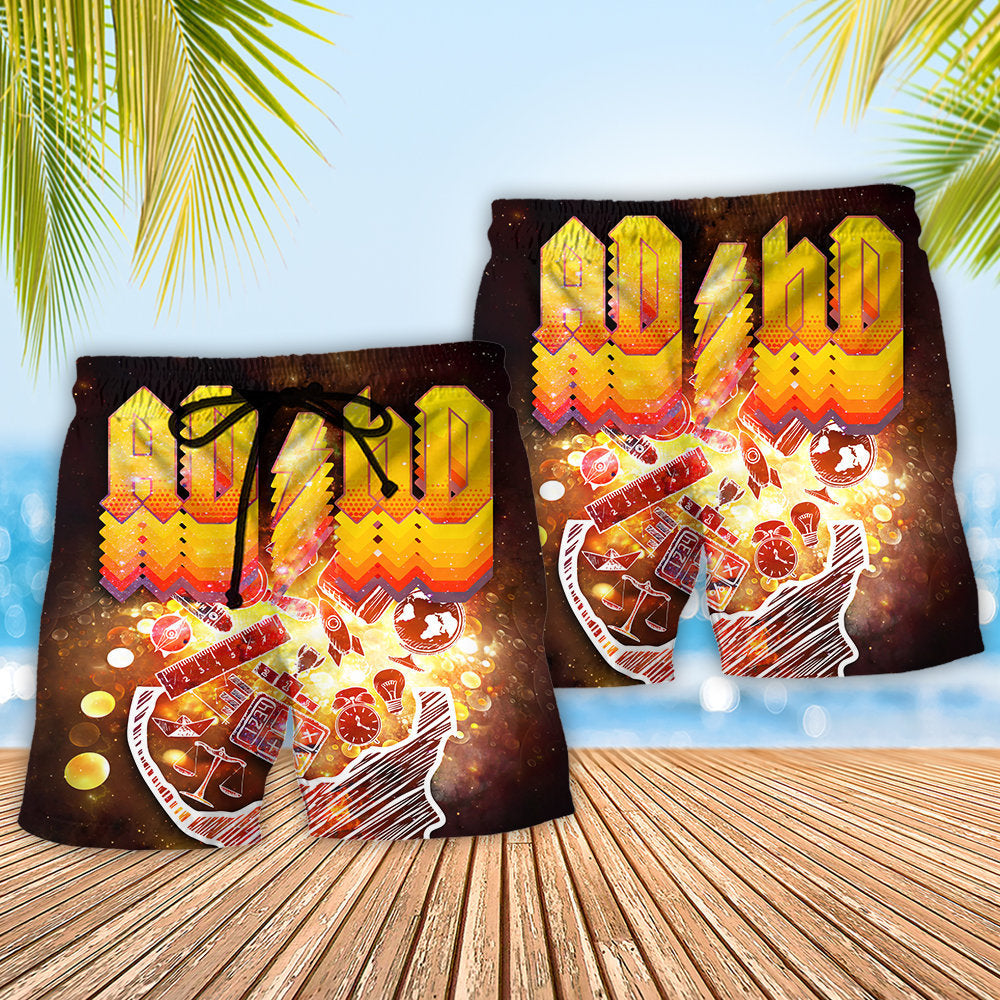 ADHD Awareness In Busy Life Beach Shorts For Sunny Holidays And Comfortable Daily Styling