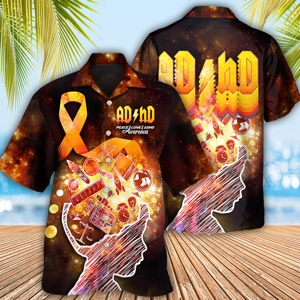 Adhd Awareness Hawaiian Shirt For Coastal Adventures And Warm Weather Wear