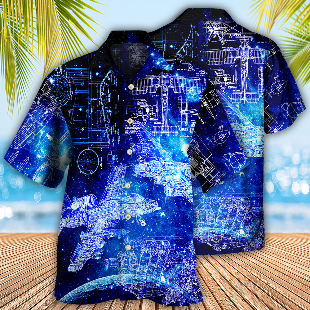 Aerospace Engineer Hawaiian Shirt With Detailed Graphic For Tropical Holiday Resort Parties And Everyday Style