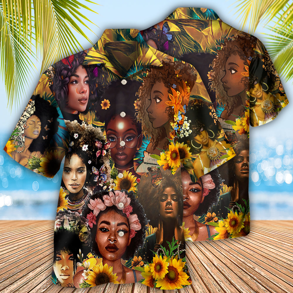 Black Women Strong Hawaiian Shirt For Poolside Relaxation And Sunny Getaways