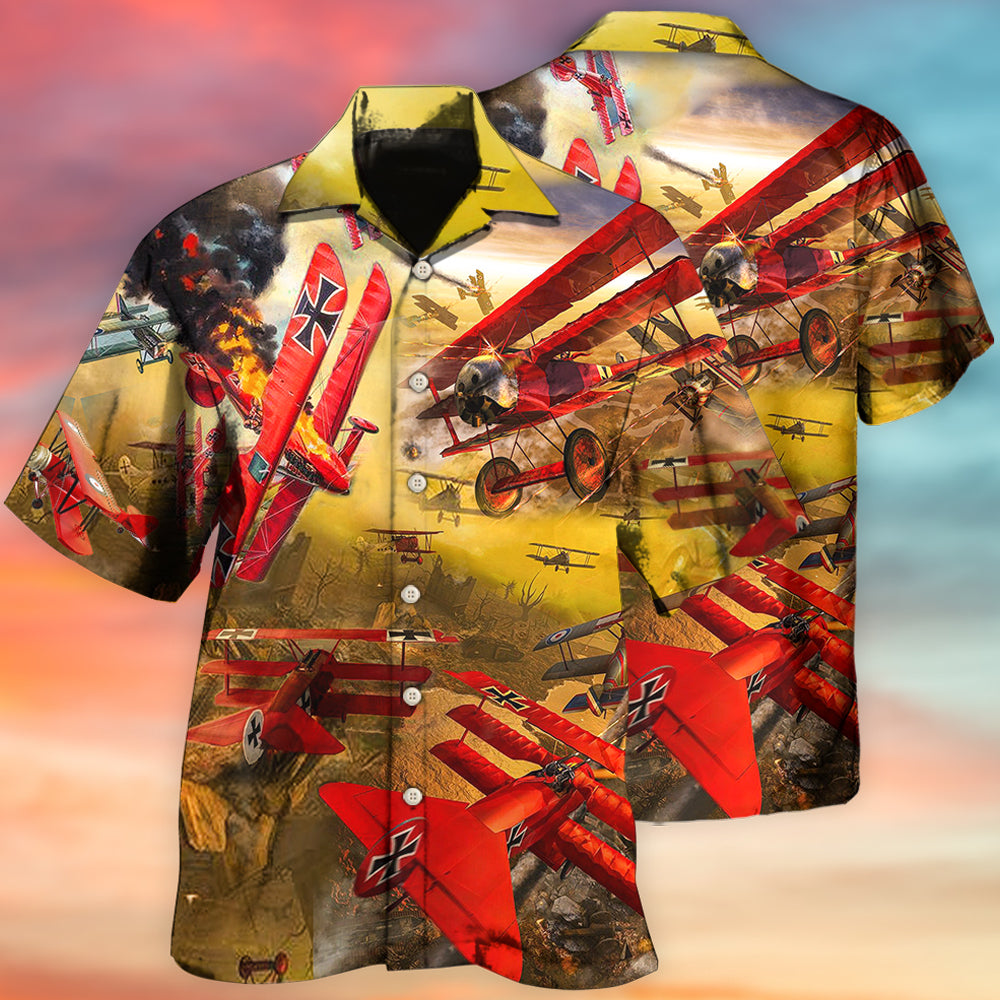 Airplane Hawaiian Shirt With All Over Print For Beach Days Resort Trips And Relaxed Everyday Style