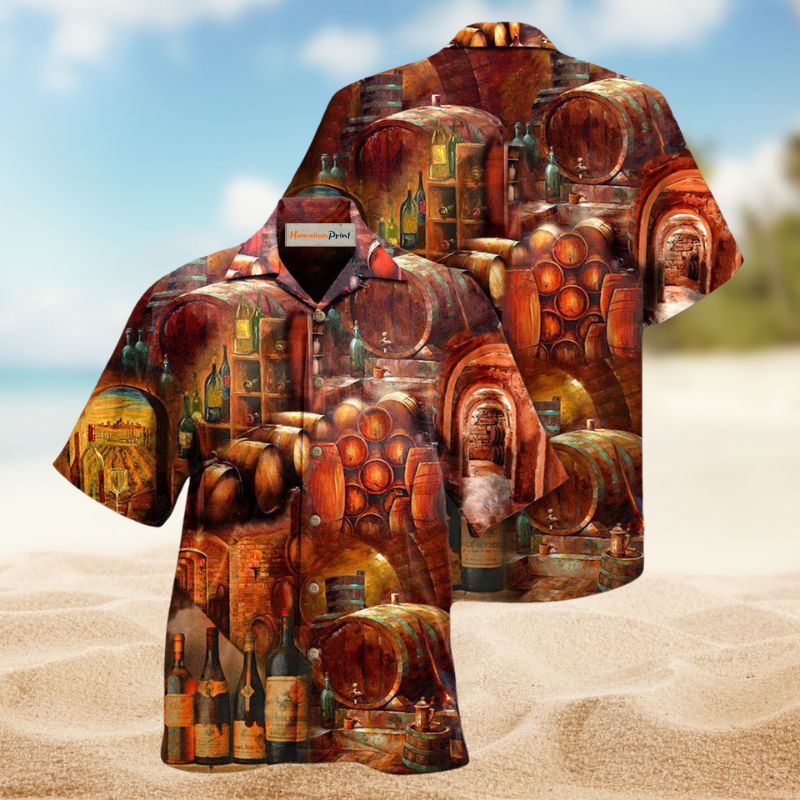 Wine Tasting Daily Cellar Hawaiian Shirt For Island Vacations, Resort Wear, And Relaxed Seasonal Style