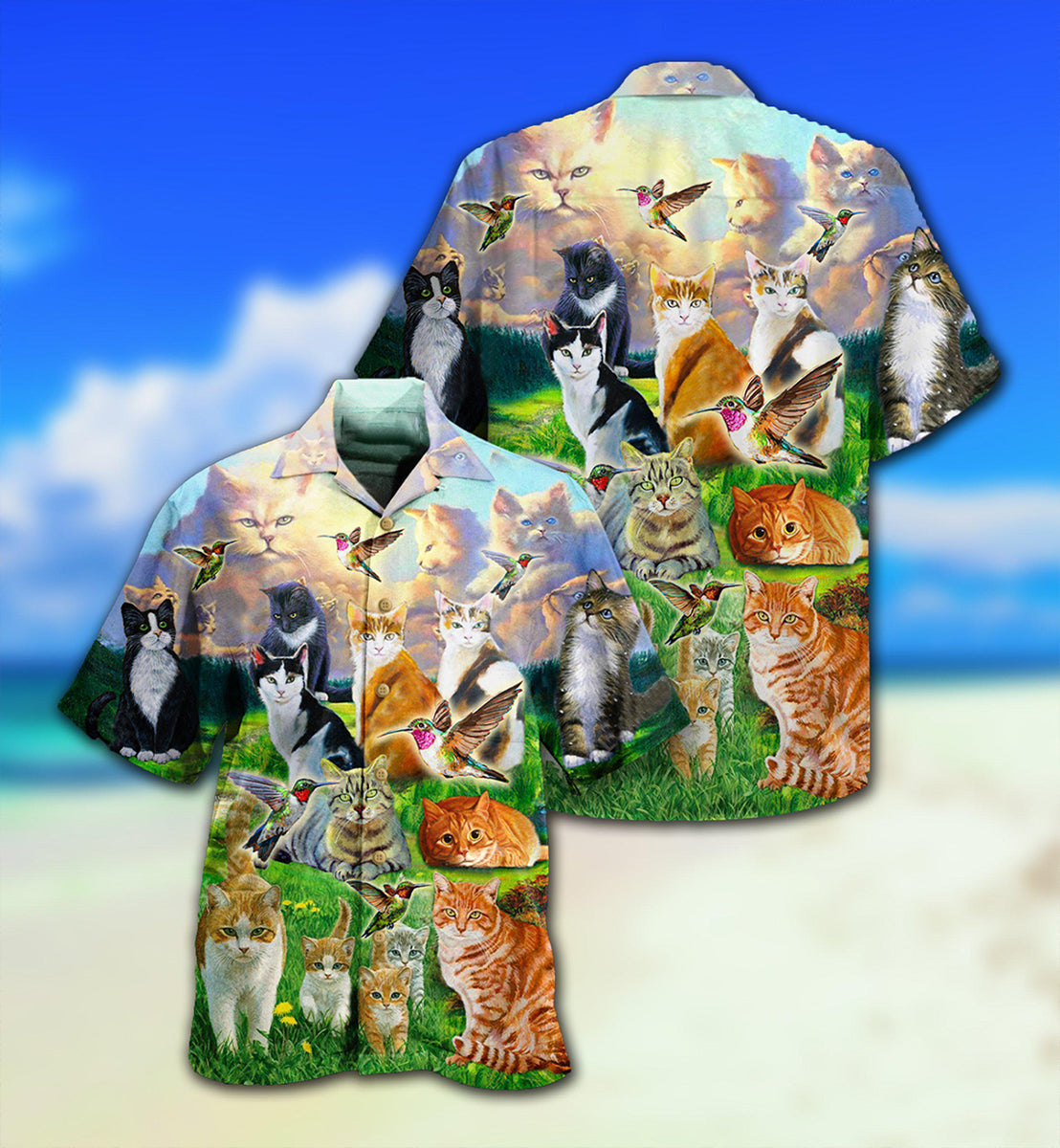 All Heavenly Cats Hawaiian Shirt For Vacation Adventures Beach Events And Relaxed Warm Weather Style